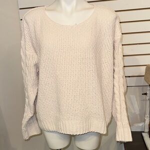 Poof Apparel Women's Cream Sweater